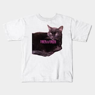 They/Them Cat Kids T-Shirt